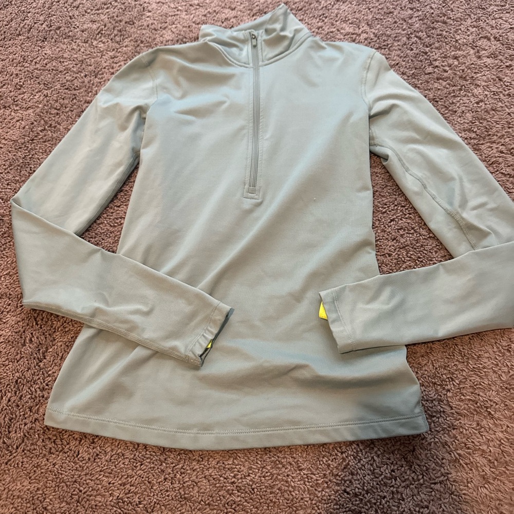 Teal Long Sleeve Quarter-Zip Top